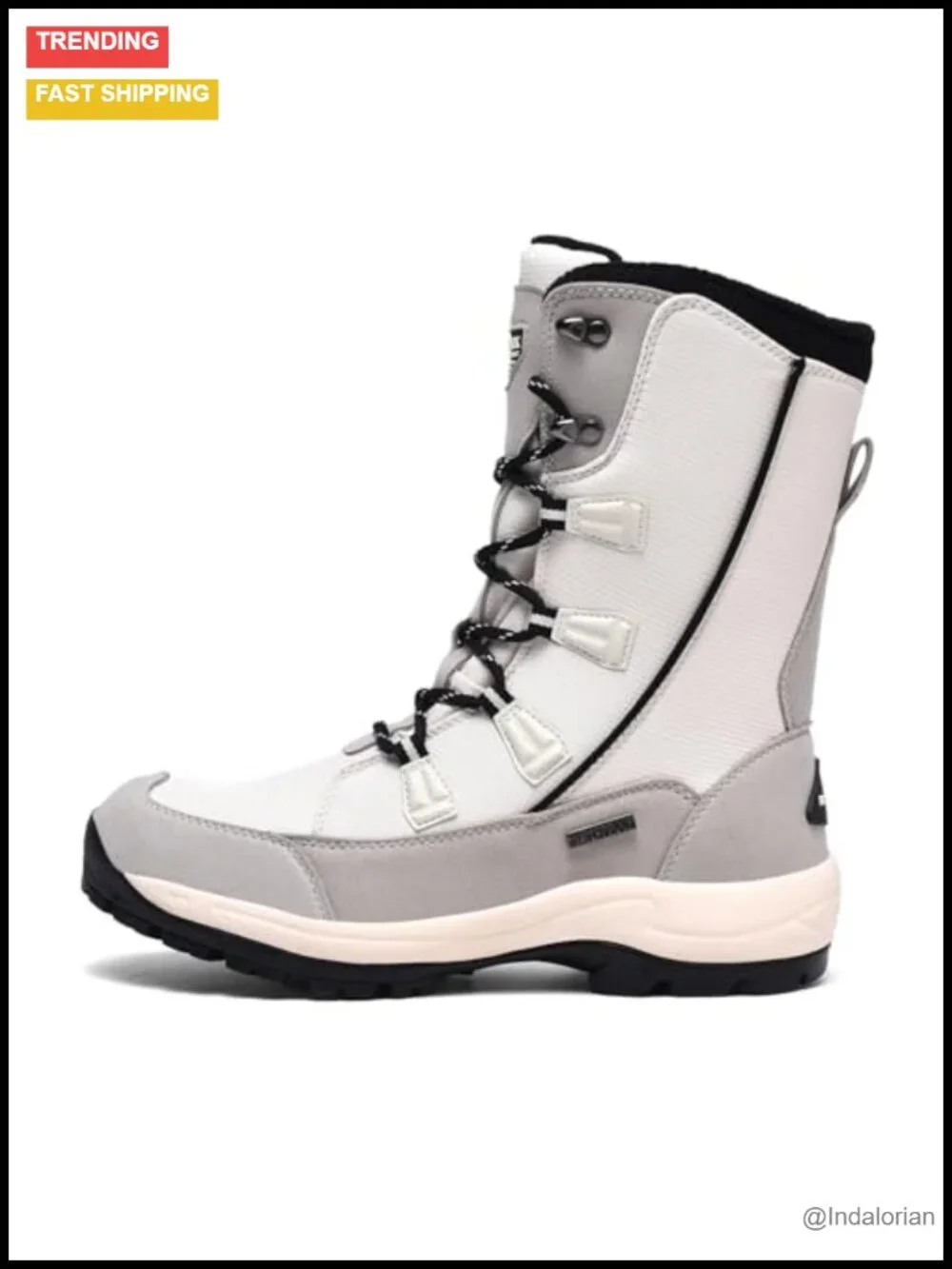 Waterproof Mid Calf Snow Boots Winter Footwear Lace Up